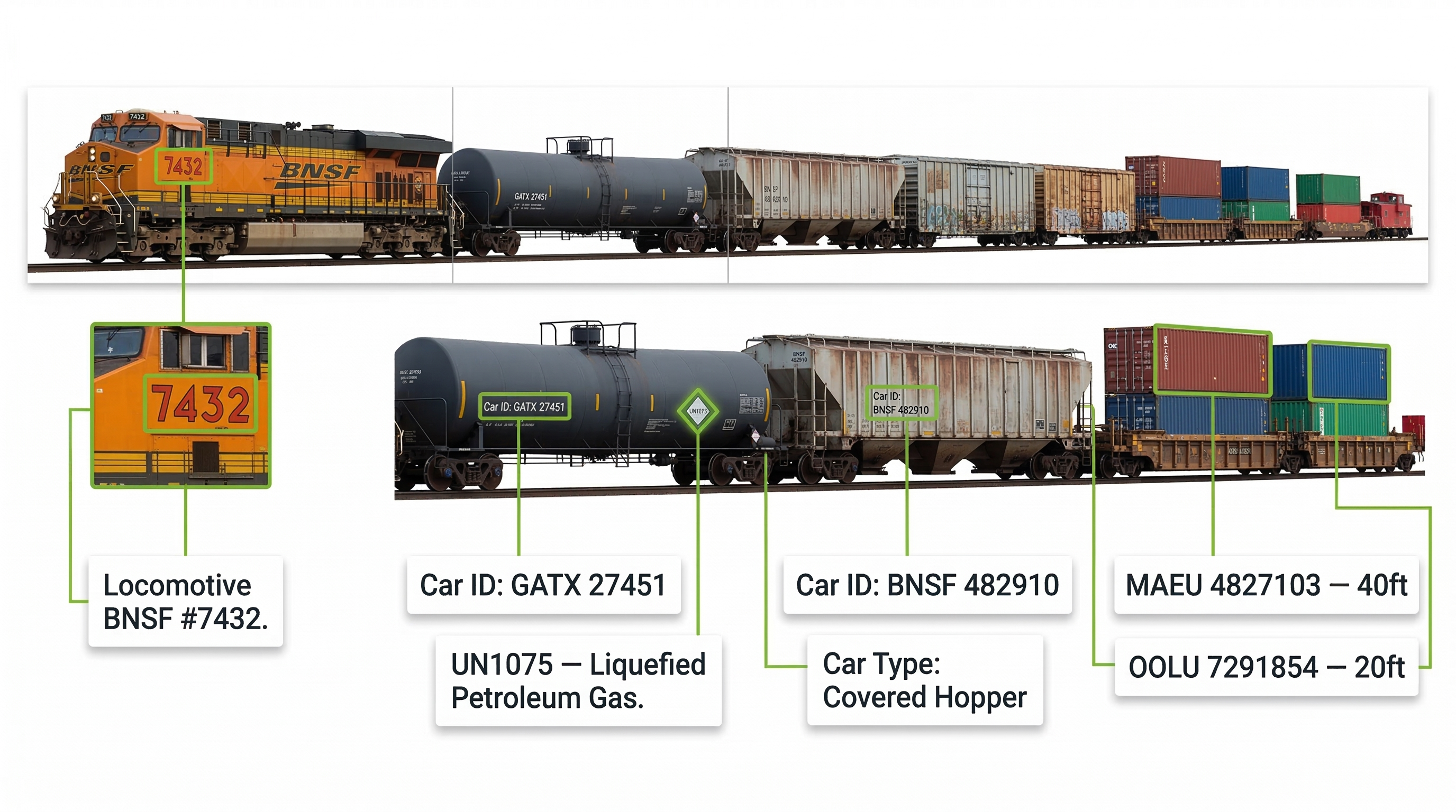 Data extraction from rail car images